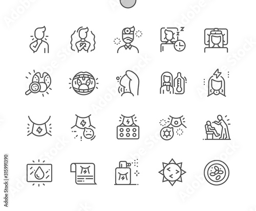 Tonsillitis Well-crafted Pixel Perfect Vector Thin Line Icons 30 2x Grid for Web Graphics and Apps. Simple Minimal Pictogram