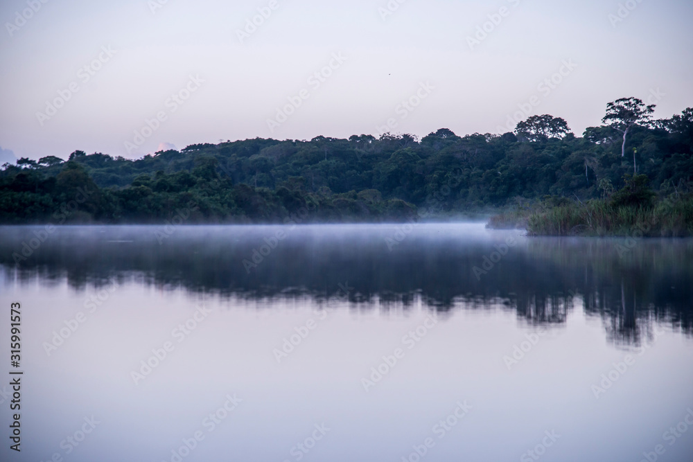 Lagoon Landscape photographed in Linhares, Espirito Santo. Southeast of Brazil. Atlantic Forest Biome. Picture made in 2015.