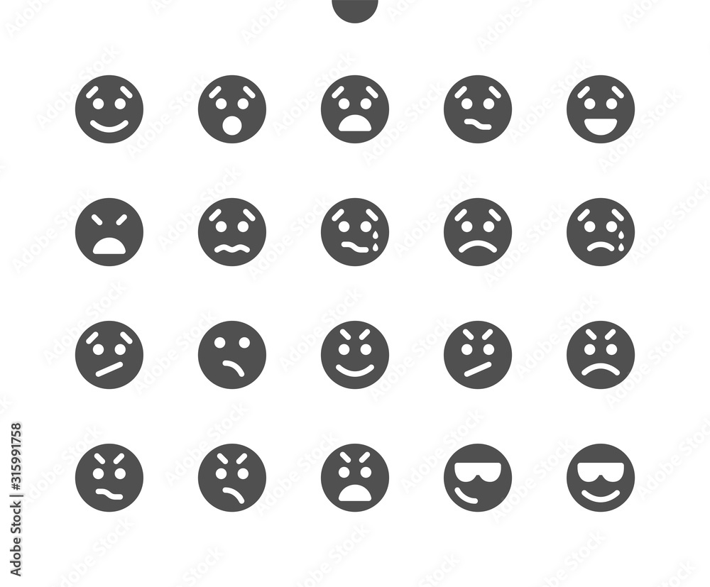 Emotions v3 UI Pixel Perfect Well-crafted Vector Solid Icons 48x48 Ready for 24x24 Grid for Web Graphics and Apps. Simple Minimal Pictogram Emotions v3 UI Pixel Perfect Well-crafted Vector Solid Icons 48x48 Ready for 24x24 Grid for Web Graphics and Apps. Simple Minimal Pictogram