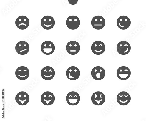 Emotions v1 UI Pixel Perfect Well-crafted Vector Solid Icons 48x48 Ready for 24x24 Grid for Web Graphics and Apps. Simple Minimal Pictogram