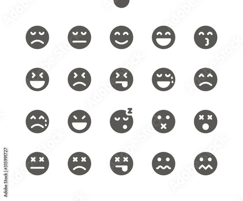 Emotions v2 UI Pixel Perfect Well-crafted Vector Solid Icons 48x48 Ready for 24x24 Grid for Web Graphics and Apps. Simple Minimal Pictogram