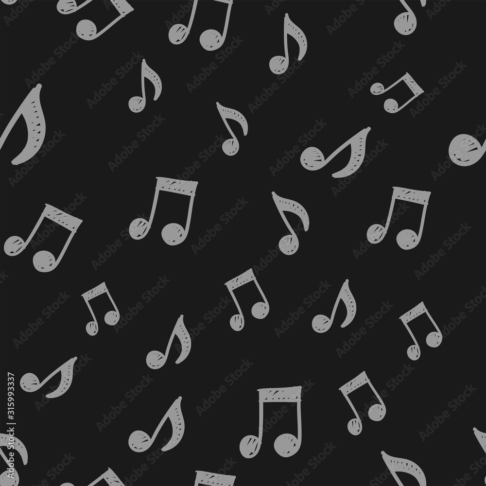 Music note doodles seamless pattern. Musical melody icon texture. Music note doodles seamless pattern. Musical melody icon texture.
