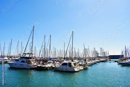 Leisure port, sports port Marina de las Dunas in Guardamar del Segura, Alicante. Spain. Europe. September 23, 2019 © Jose Muñoz  Carrasco