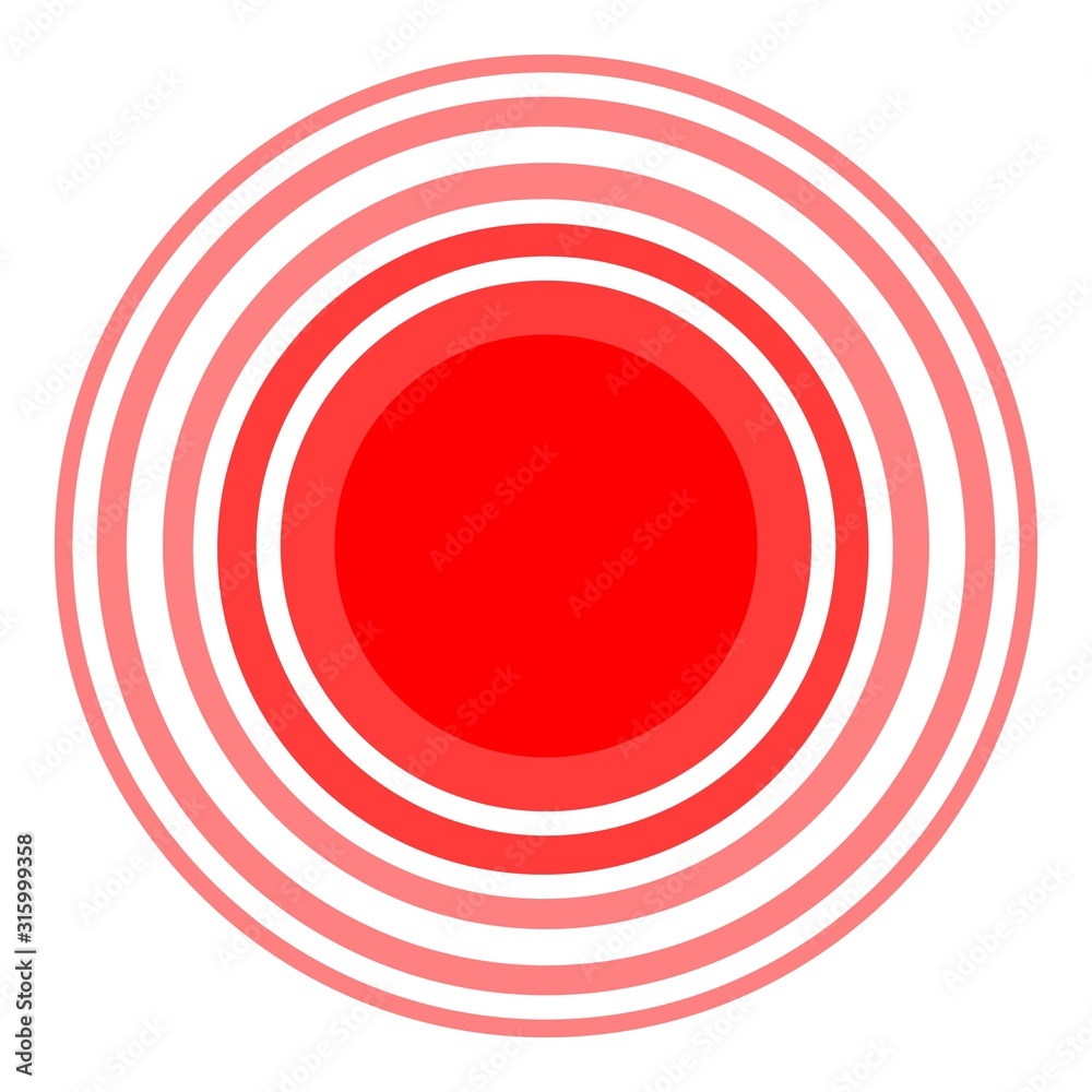 Pain Circle Icon. Target, Focus or Sick Spot Illustration As A Simple Vector Sign Trendy Symbol for Design and Websites, Presentation or Mobile Application. Pain Circle Icon. Target, Focus or Sick Spot Illustration As A Simple Vector Sign Trendy Symbol for Design and Websites, Presentation or Mobile Application.