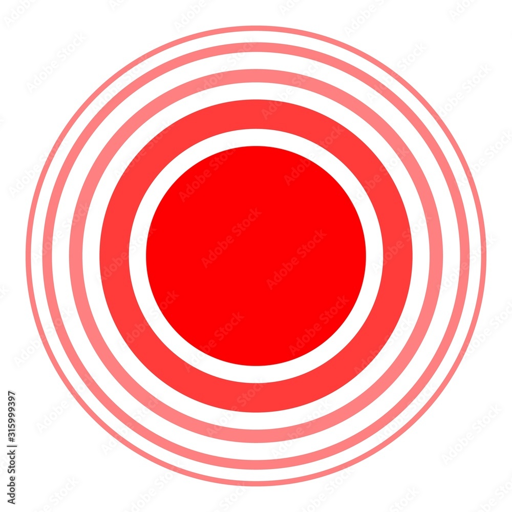 Pain Circle Icon. Target, Focus or Sick Spot Illustration As A Simple Vector Sign Trendy Symbol for Design and Websites, Presentation or Mobile Application. Pain Circle Icon. Target, Focus or Sick Spot Illustration As A Simple Vector Sign Trendy Symbol for Design and Websites, Presentation or Mobile Application.