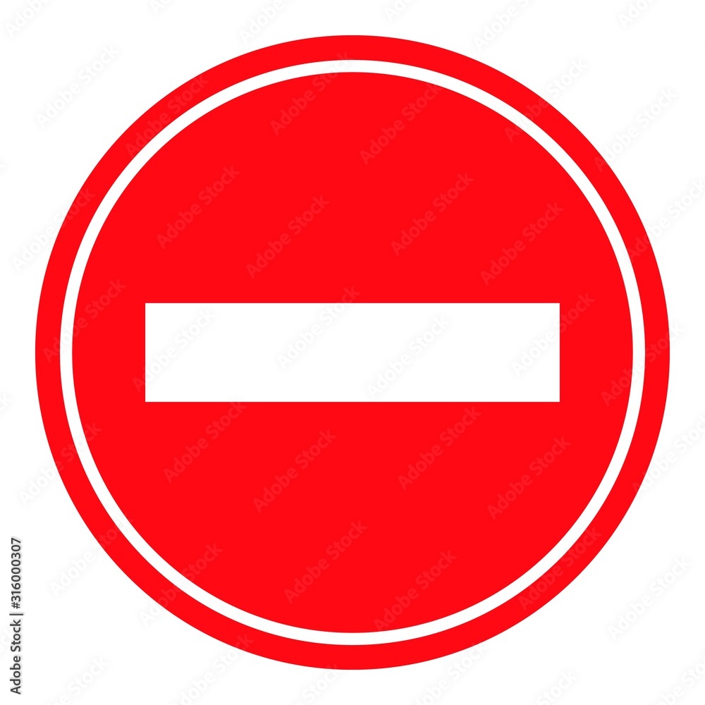 Stop Sign, white color hand on red city road sign. Stop Sign, white color hand on red city road sign.