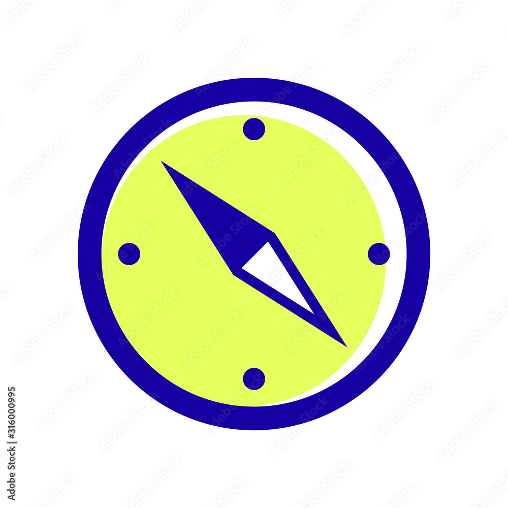 Compass icon vector on white background design Compass icon vector on white background design