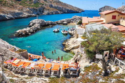 Baie des Singes bay near Marseille during a summer afternoon photo