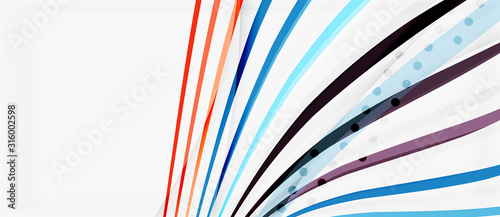 Trendy color stripes lines wave, great design for any purposes. Vector line pattern. Vector geometric background