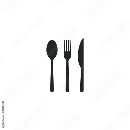 restaurant icon template color editable. Fork knife spoon symbol vector sign isolated on white background illustration for graphic and web design.