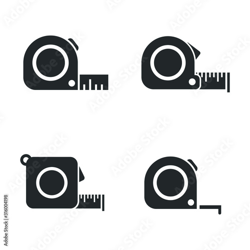Measurement tape icon template color editable. Tape measurement symbol vector sign isolated on white background illustration for graphic and web design.