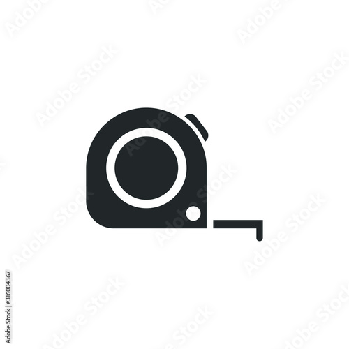 Measurement tape icon template color editable. Tape measurement symbol vector sign isolated on white background illustration for graphic and web design.