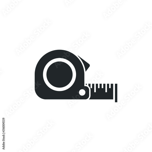 Measurement tape icon template color editable. Tape measurement symbol vector sign isolated on white background illustration for graphic and web design.