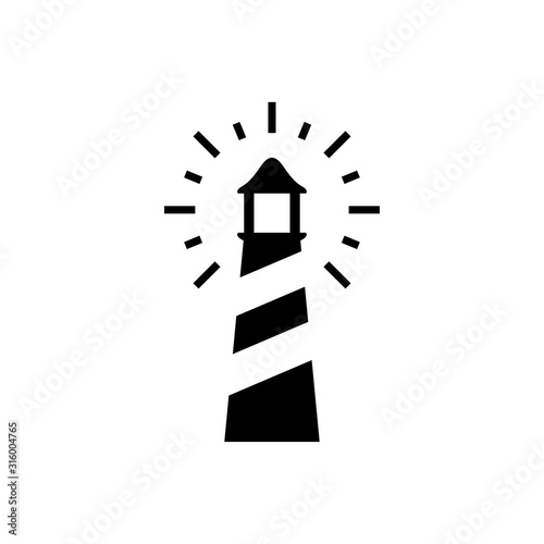 The Lighthouse building icon trendy