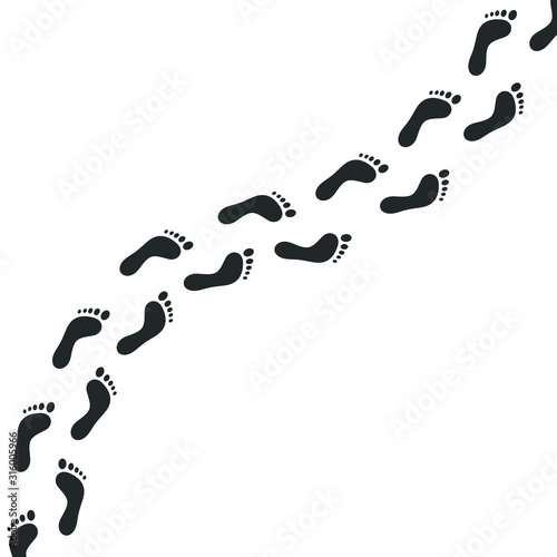 Footsteps icon template color editable. Human footprint symbol vector sign isolated on white background illustration for graphic and web design.