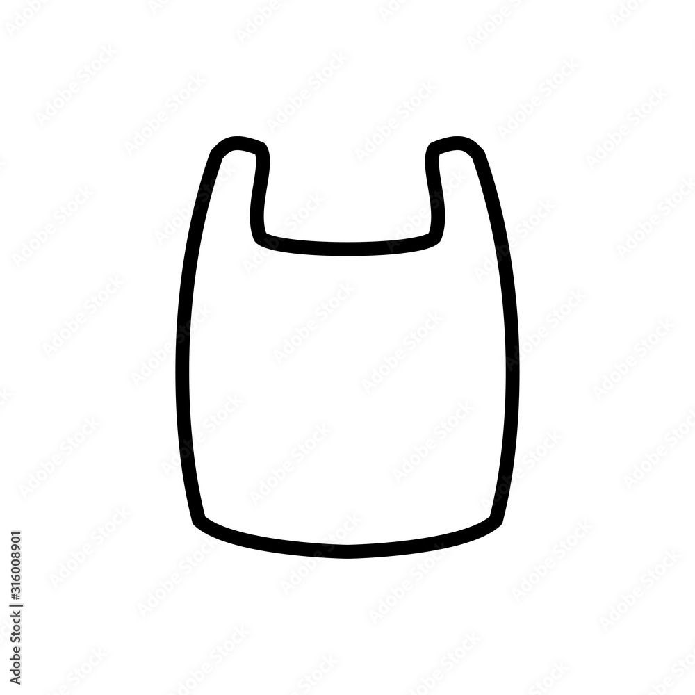 Vector Plastic Bag Outline Icon Graphic by Muhammad Atiq · Creative Fabrica