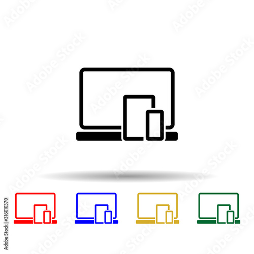 conjugation of home appliances multi color style icon. Simple glyph, flat vector of web icons for ui and ux, website or mobile application