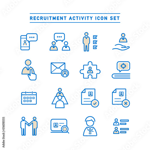 RECRUITMENT ACTIVITY ICON SET