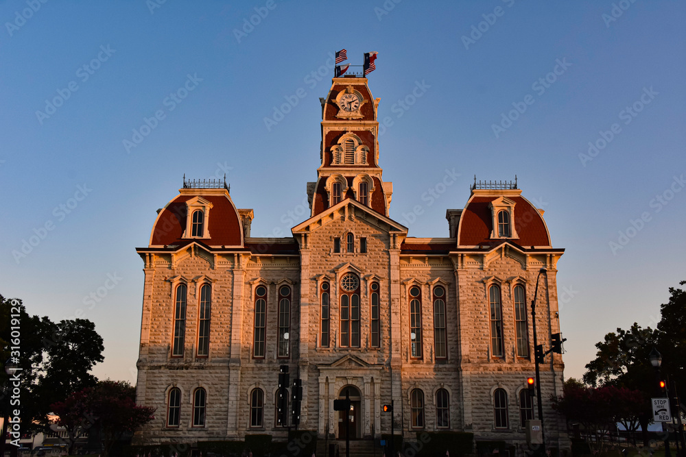 Parker County Courthouse at Sunset