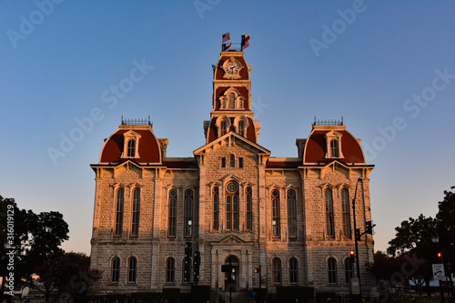 Obraz na płótnie Parker County Courthouse at Sunset
