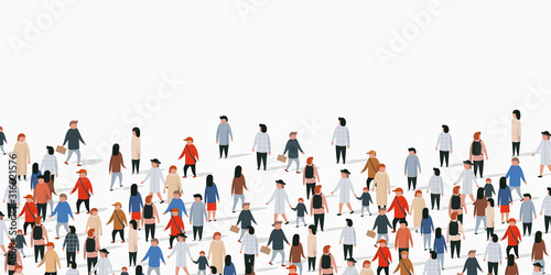 Large group of people on white background. People communication concept.