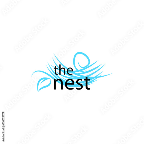 bird nest logo vector icon illustration