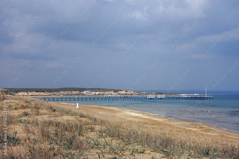 fast menschenleeren Sandstrand bei Bafra fast menschenleeren Sandstrand bei Bafra