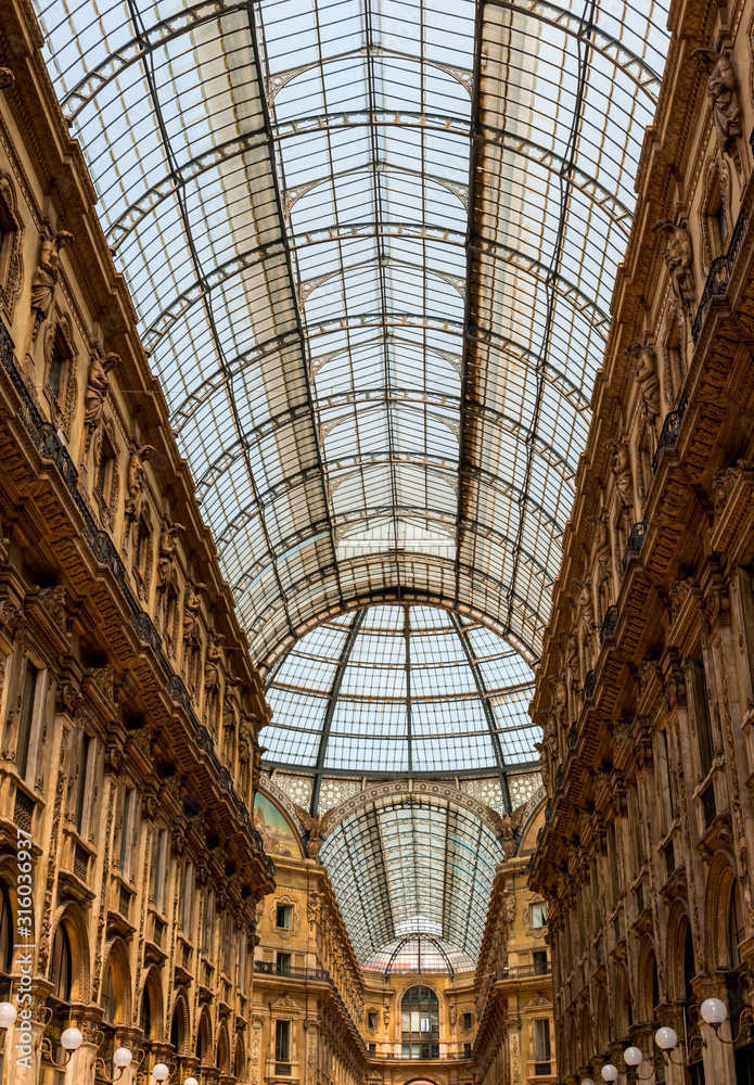 The Spectacular Shopping Mall called Galleria Vittorio Emanuele II in Milan, Italy