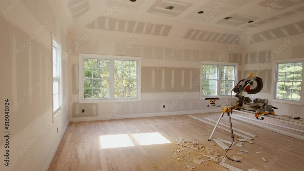 New home installing material for repairs in an apartment is under construction remodeling