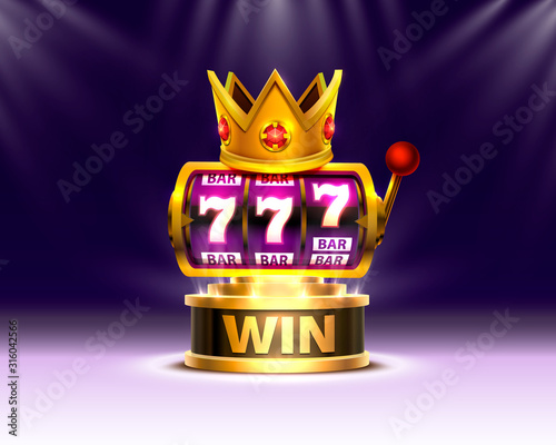 King slots 777 banner casino on the scene background.