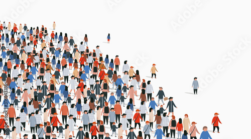 Large group of people on white background. People communication concept.