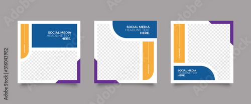 Modern promotion square web banner for social media mobile apps. Elegant sale and discount promo backgrounds for digital marketing	