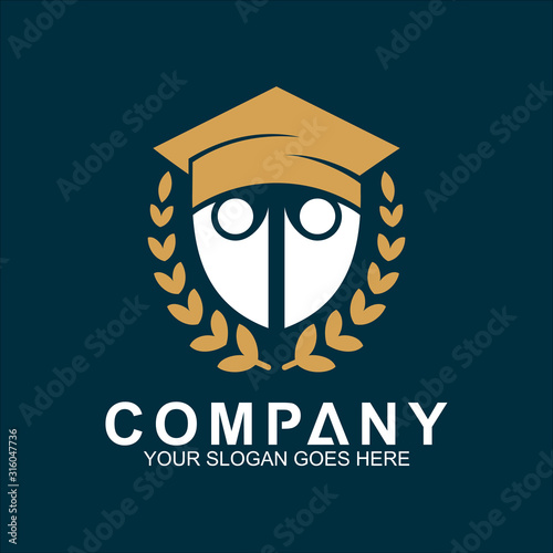education logo design, science and knowledge, smart icon, creativity vector logo