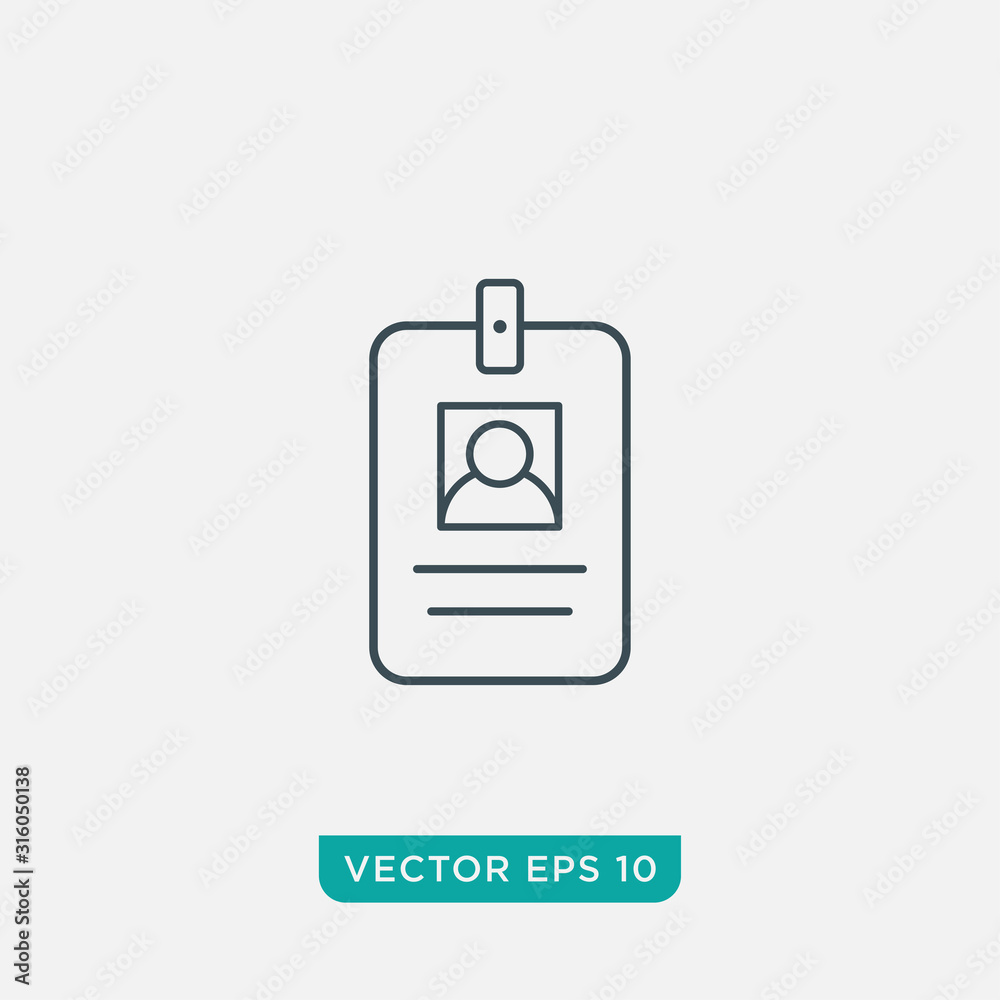 Id Card Icon Design,Vector EPS10 Id Card Icon Design,Vector EPS10