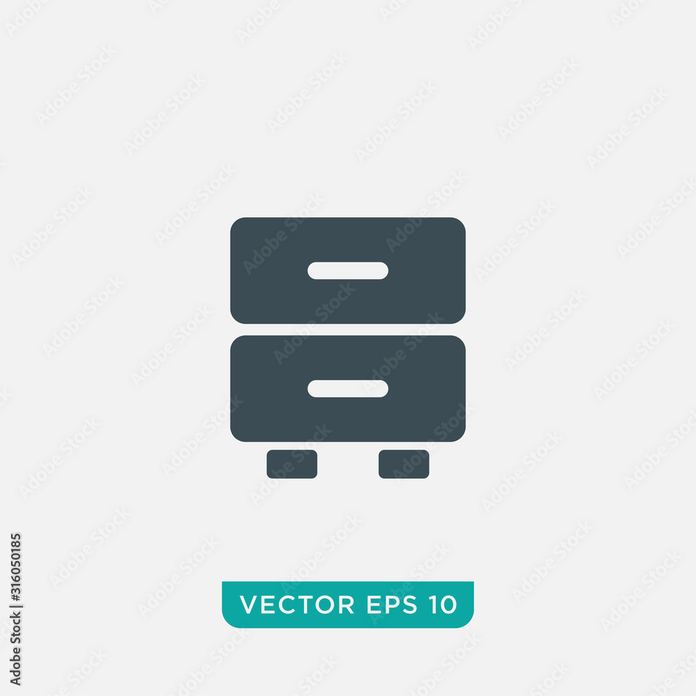 Cabinet Icon Design, Vector EPS10