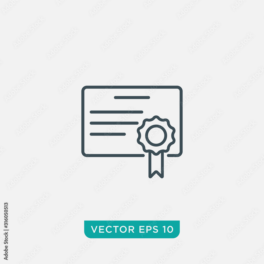 Certificate Icon Design, Vector EPS10 Certificate Icon Design, Vector EPS10