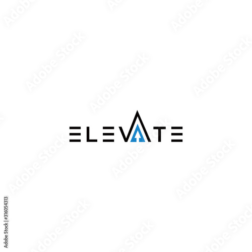 TYPOGRAPHY text logo ELEVATE modern for download