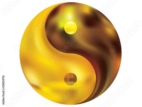 Mesh background in the form of yin yang.