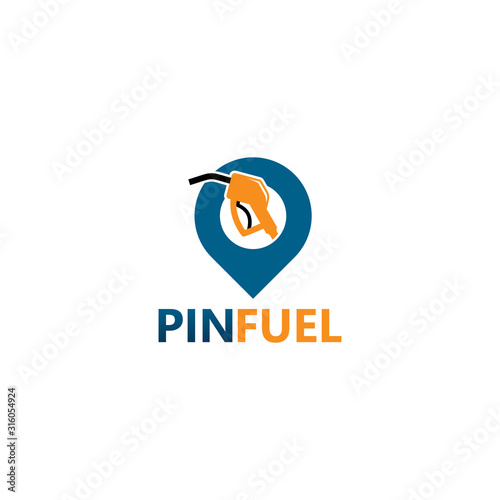 Pin Fuel Logo Template Design