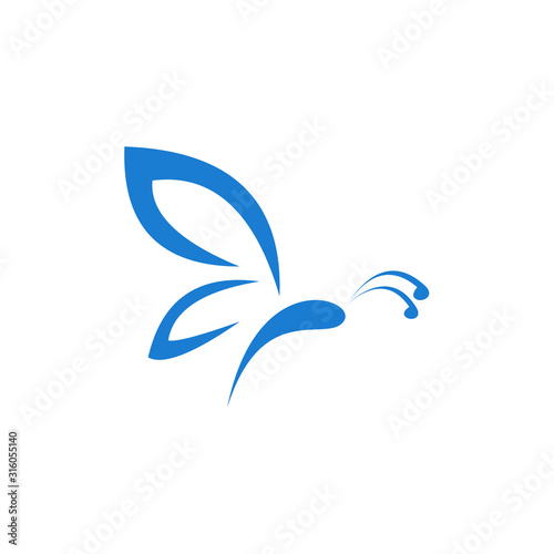 vector Butterfly logo template. simple illustration