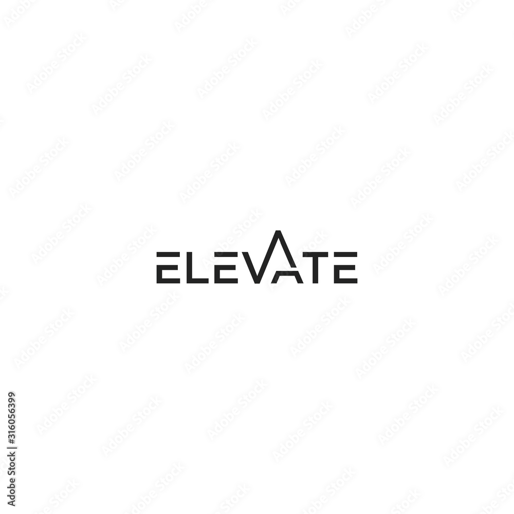 TYPOGRAPHY text logo ELEVATE modern for download TYPOGRAPHY text logo ELEVATE modern for download