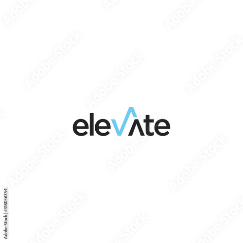 TYPOGRAPHY text logo ELEVATE modern for download