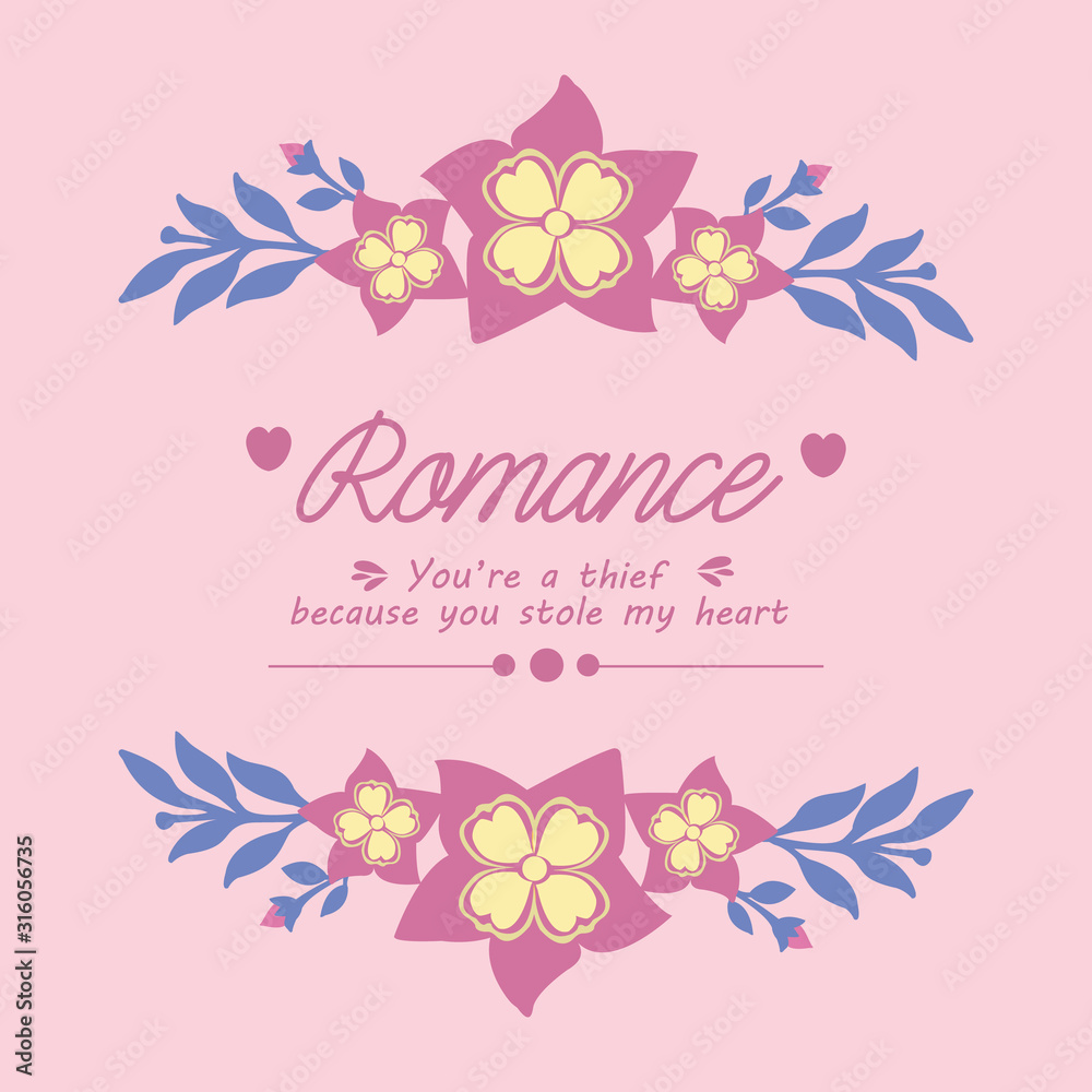 Seamless decoration of leaf and flower frame, for romance invitation card design. Vector Seamless decoration of leaf and flower frame, for romance invitation card design. Vector