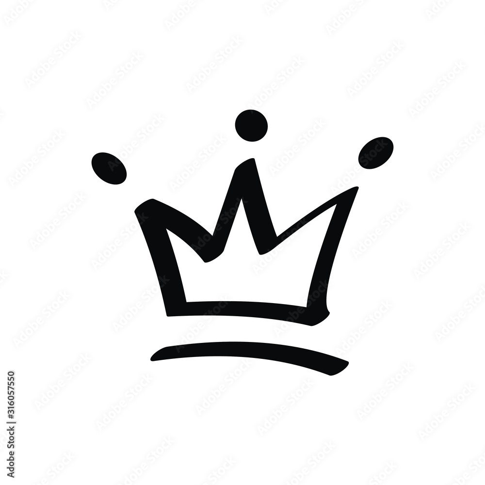 Vettoriale Stock Crown vector logo. Silhouette Of Queen or King Crown |  Adobe Stock