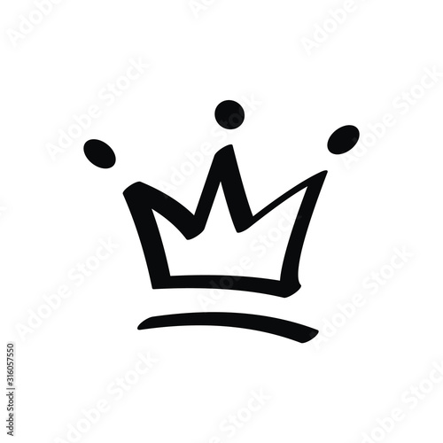 Crown vector logo. Silhouette Of Queen or King Crown