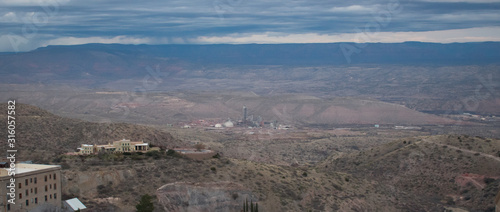 Aerial view of Arizona mining facility in the Desert