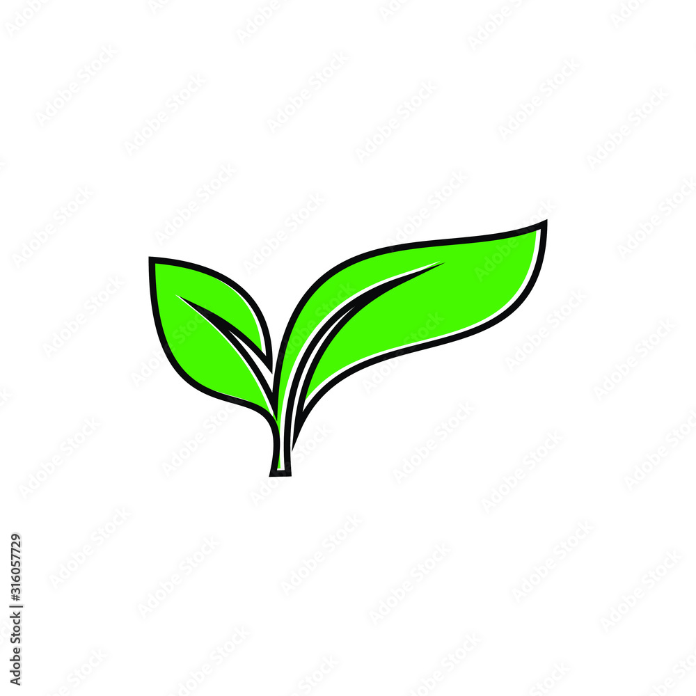 Leaves icon vector set isolated on white background. Various shapes of green trees and plants. Elements for eco and bio logos. Leaves icon vector set isolated on white background. Various shapes of green trees and plants. Elements for eco and bio logos.