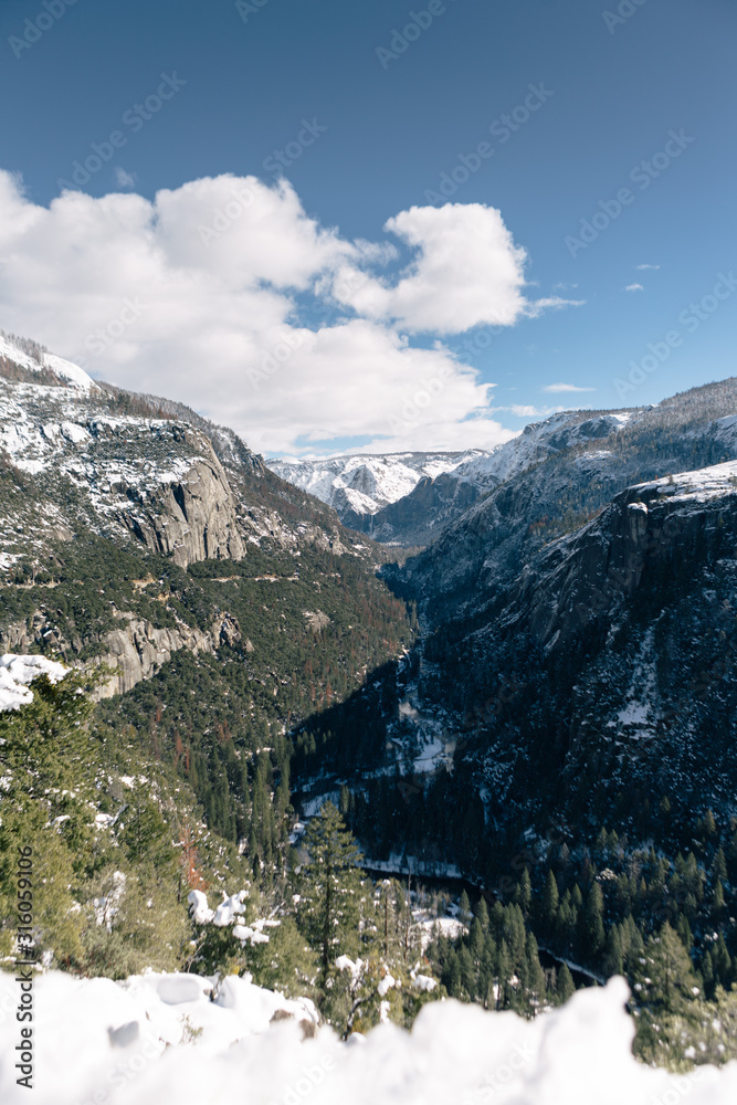 Winter in Yosemite National Park.