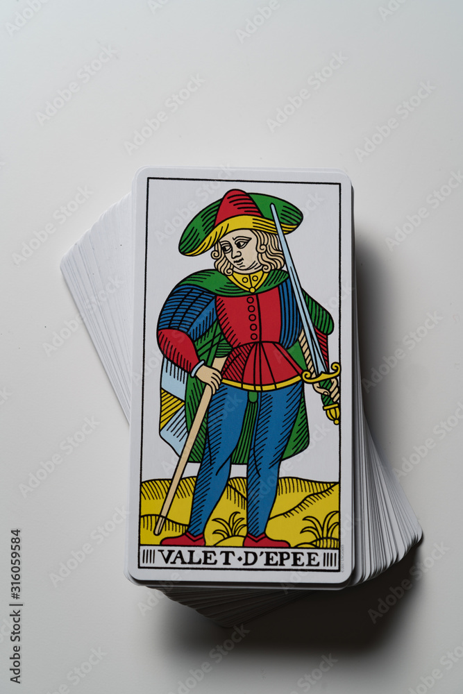 Tarot deck on White Valet Depee Photos | Adobe Stock