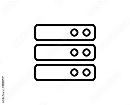 Server line icon